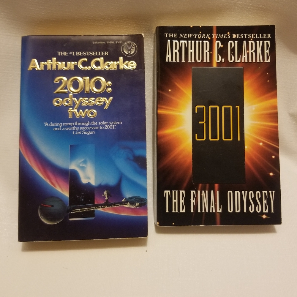 Famed scifi series: 2 Arthur C. Clarke Space Odyssey bks